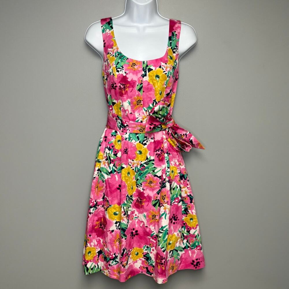 NWT Anne Klein Colorful Artsy Floral Fit & Flare Easter Spring Brunch Dress Sz 6